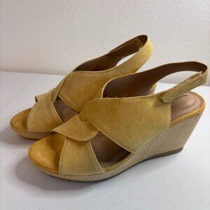 Hush Puppies Sandals 6 PW-Griffon NEW in Box Suede Wedge Comfort
